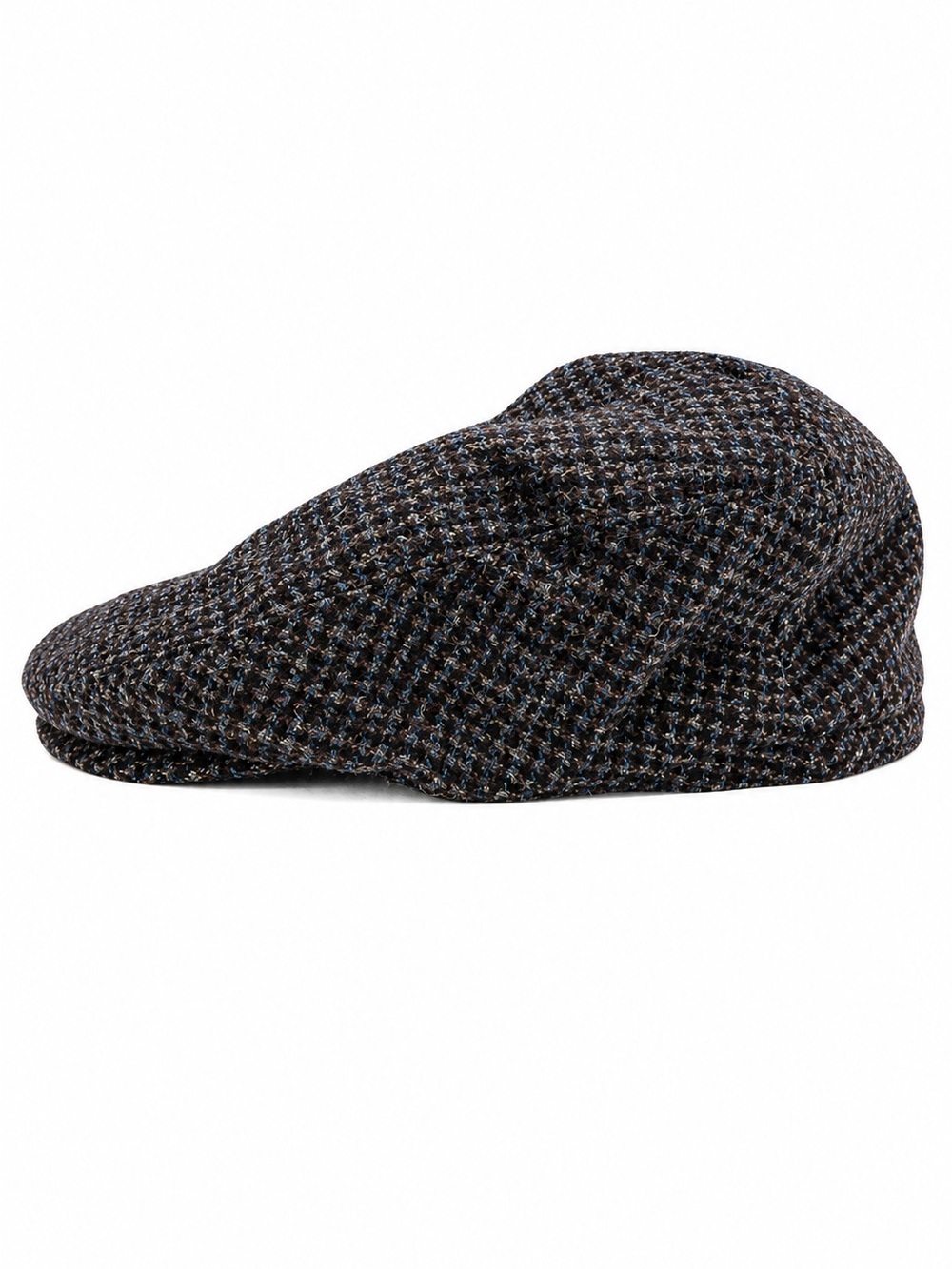 Porter & Ash London Wool Tweed Flat Cap Newsboy Hat Gray Blue Plaid Size 7 - Picture 6 of 7